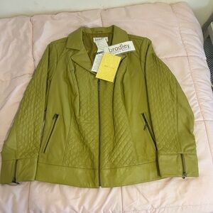 Bradley Women's Green Leather Jacket